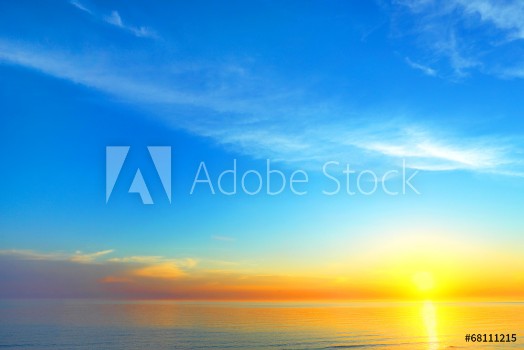 Bild på Golden sky background of sunset
